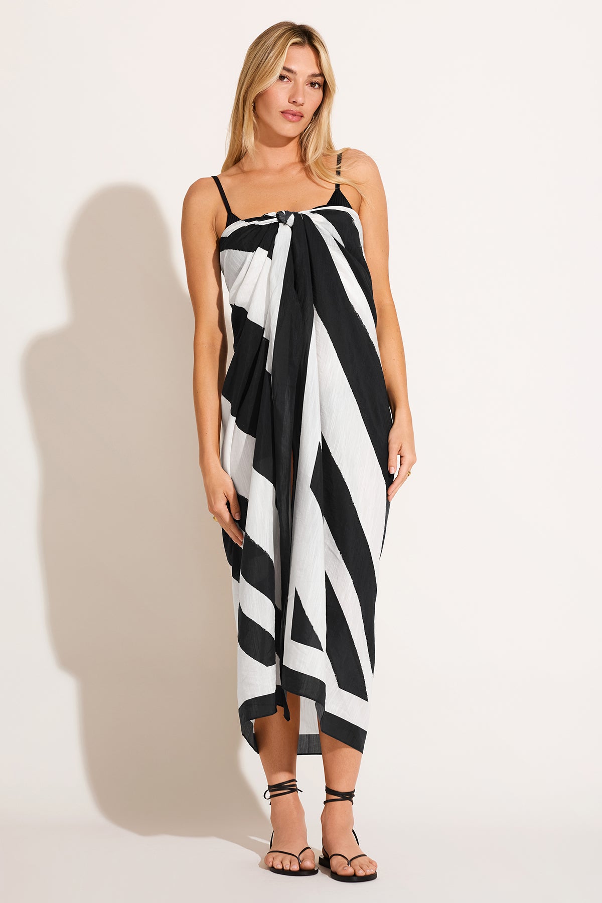 Vitamin A Samara Sarong - Sandbar Stripe
