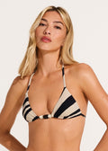 Vitamin A Terra Tri Bikini Top - Sandbar Stripe
