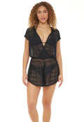 Jordan Taylor Crossover Sleeveless Hoodie Romper