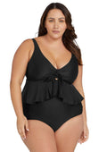 Artesands curvy plus size bikini top midriff swimsuit 