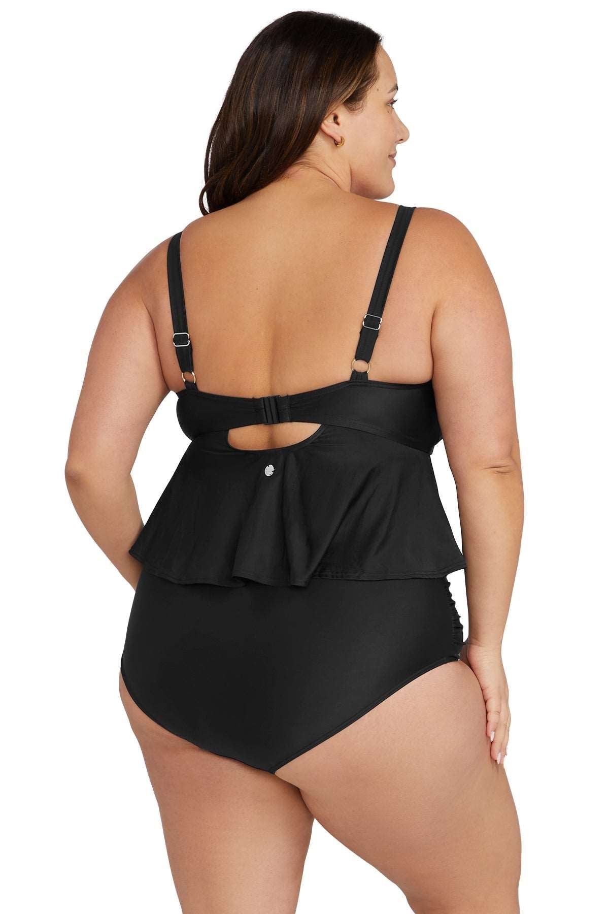 Artesands curvy plus size bikini top midriff swimsuit back 