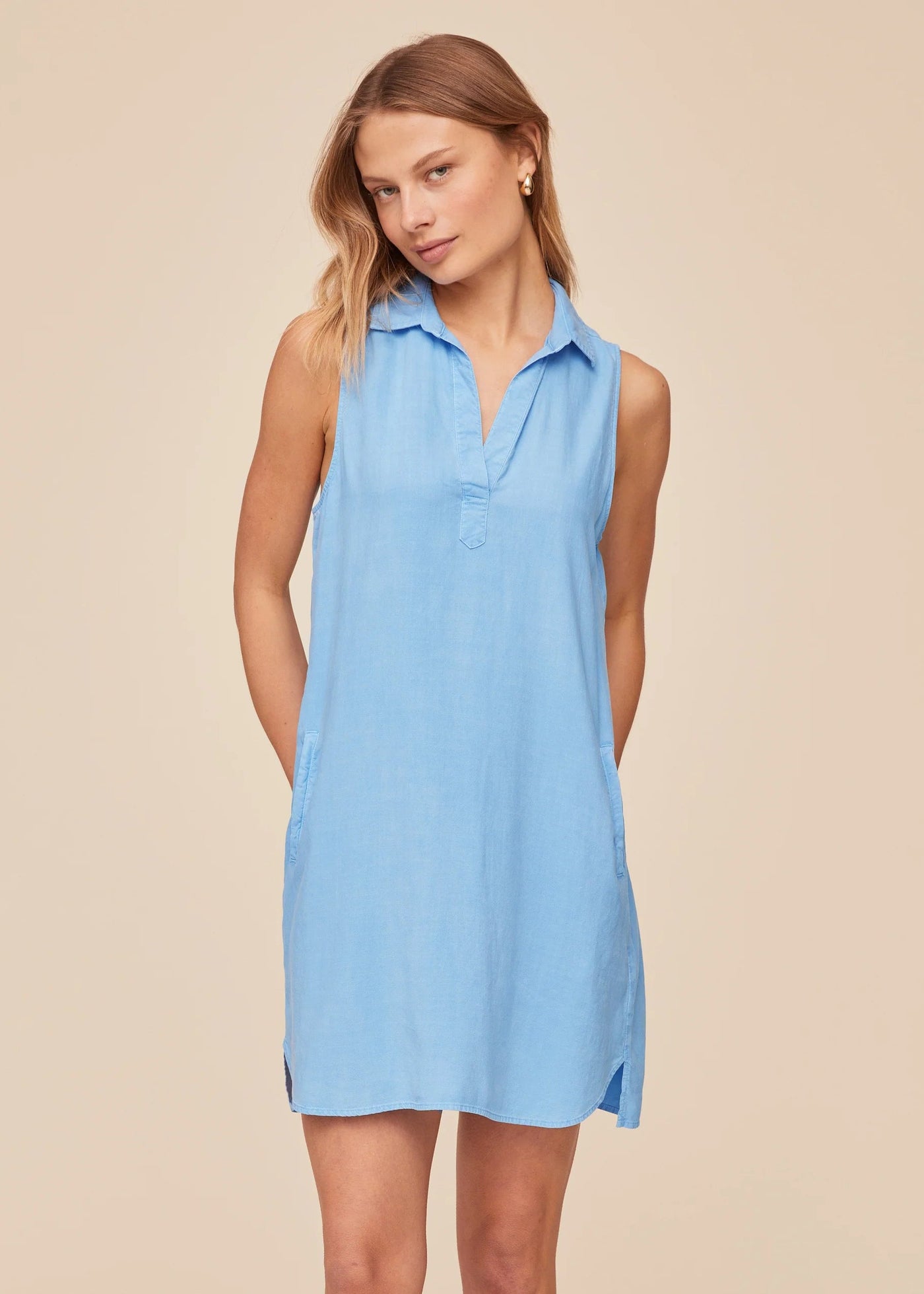 bella dahl sleeveless knit combo dress Bella Dahl Sleeveless Knit Combo Dress In Blue Periwinkle - 76% Off