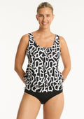 Sea Level Deco Blouson Tankini Top