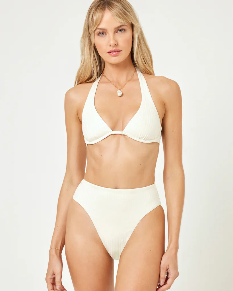 L Space Isa Ribbed Bikini Top