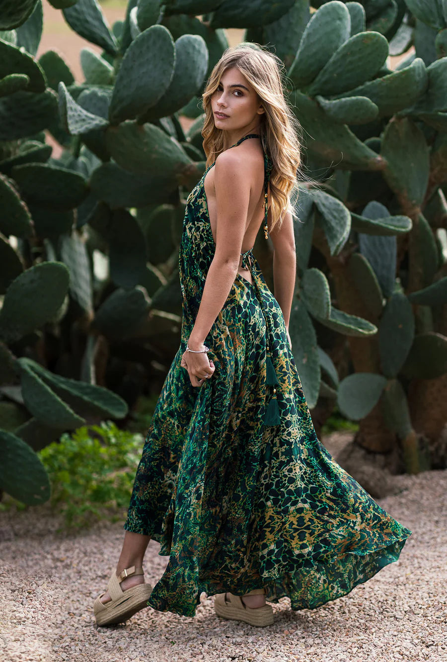 Sophia Alexia Silk Ibiza Maxi Dress