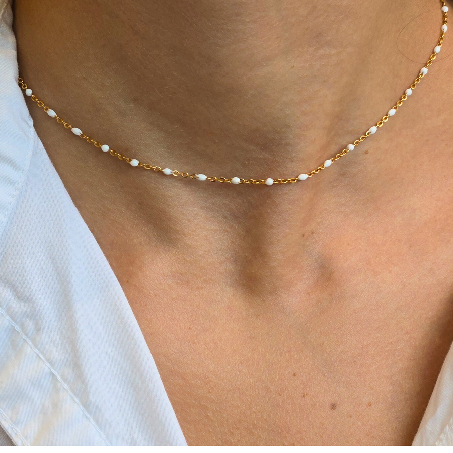 Olaeda Enamel Chain Necklace