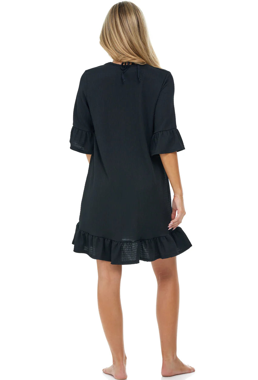 Jordan Taylor Krinkle Ruffle Dress