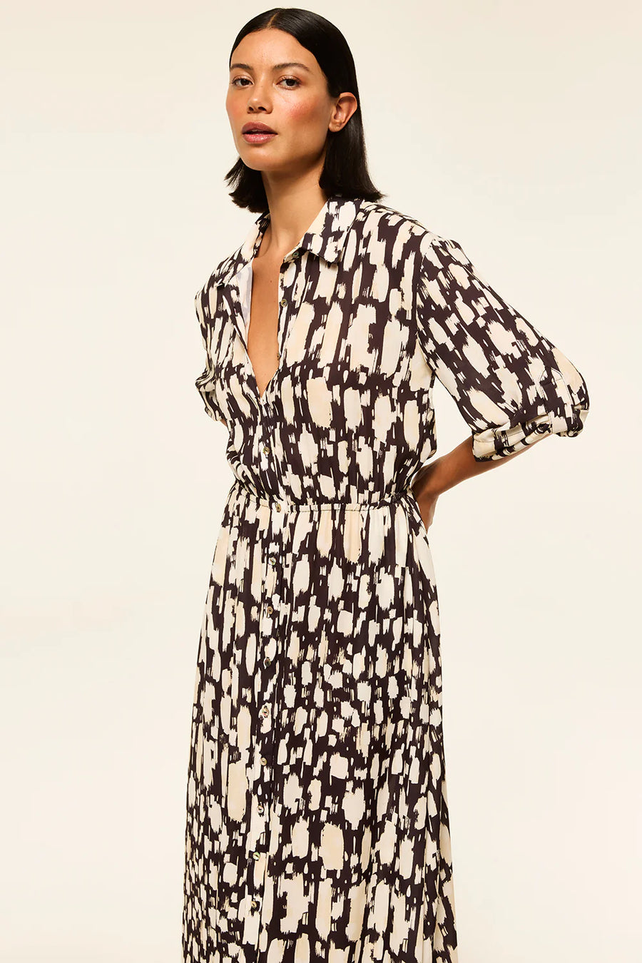 Misa Lourdes Maxi Shirt Dress