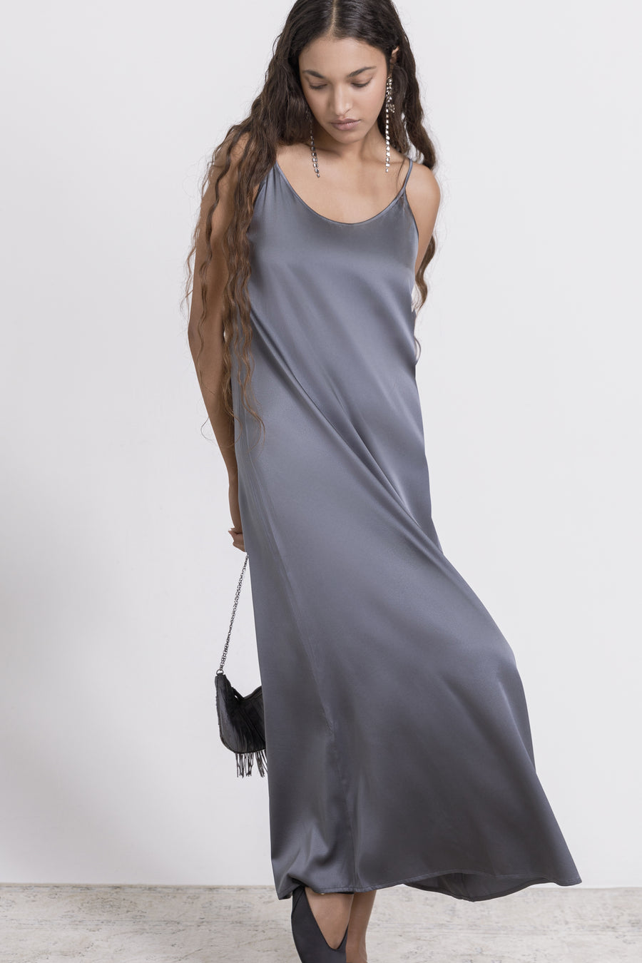 Oscalito Long Silk Spaghetti Slip