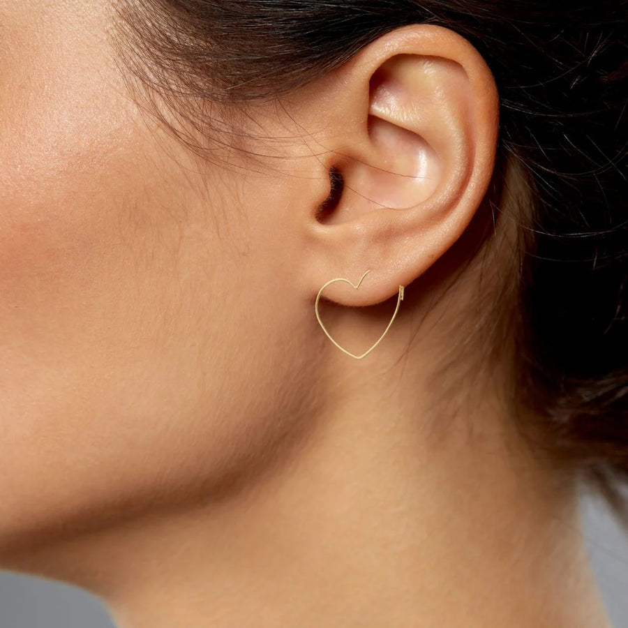 Olaeda Small Heart Hoop Earrings