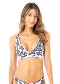 Maaji Tranquil Ocean Long Line Triangle Bikini Top