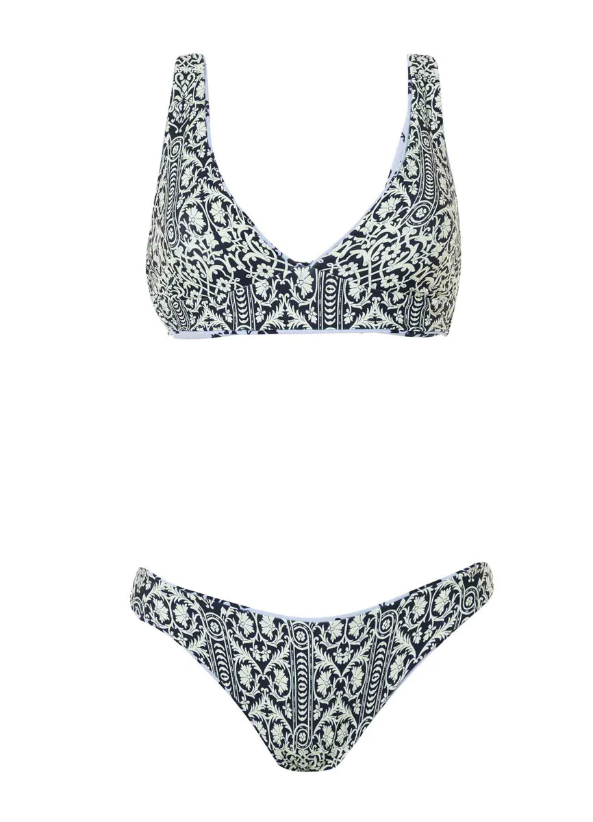 Maaji Tranquil Ocean Long Line Triangle Bikini Top