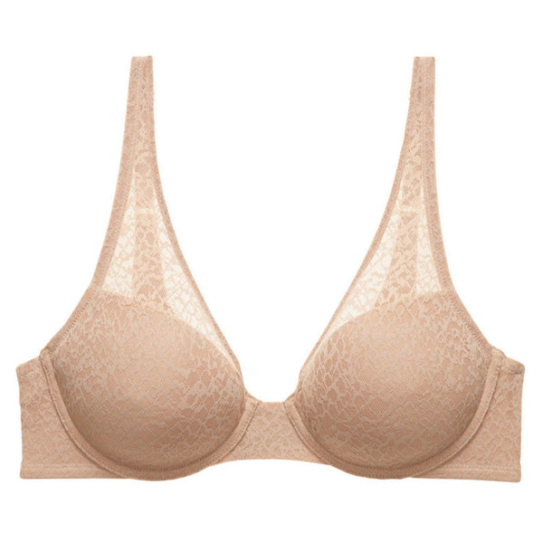 DKNY White Signature Lace Unlined Underwire Bra