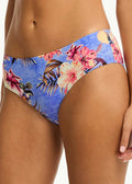 Sea Level Blue Hawaii Mid-Rise Bikini Bottom