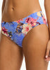 Sea Level Blue Hawaii Mid-Rise Bikini Bottom
