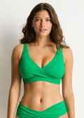 Sea Level Essentials Cross Front Bikini Top