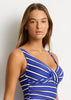 Sea Level Voyage Cross Front Tankini Top