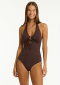 Sea Level Essentials Keyhole Halter Fullpiece