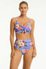 Sea Level Blue Hawaii High Waist Bikini Bottom