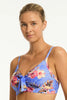 Sea Level Blue Hawaii Twist Bandeau Bikini Top