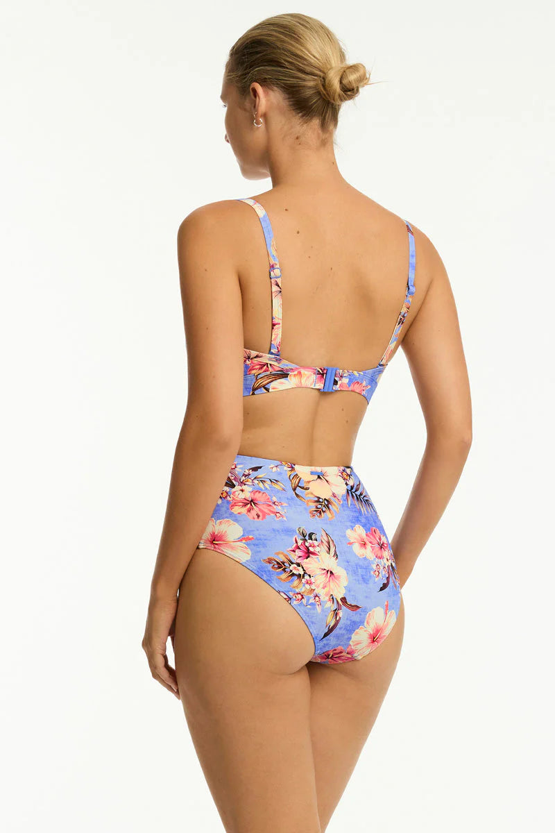 Sea Level Blue Hawaii High Waist Bikini Bottom