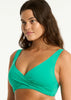 Sea Level Eco Essentials Cross Front Multifit Bikini Top