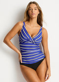 Sea Level Voyage Cross Front Tankini Top