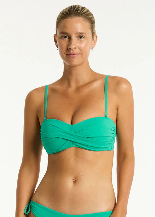 Sea Level Essential Twist Bandeau Bikini Top