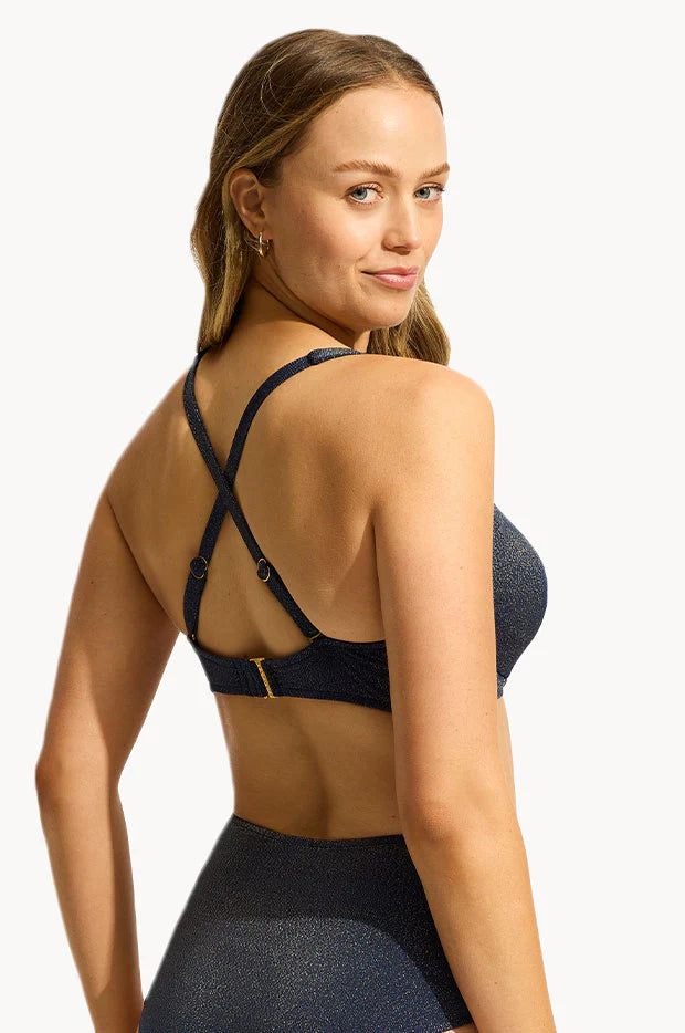 Seafolly Poolside DD Fixed Tri Bikini Top