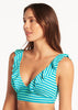 Sea Level Capri Frill Bikini Top
