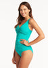 Sea Level Spinnaker Cross Front Tankini Top