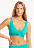 Sea Level Spinnaker Cross Front Bikini Top