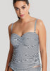 Panache Anya Stripe Underwire Bandeau Tankini Top
