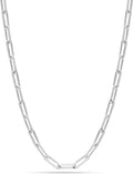 Olaeda Heavy Paperclip Sterling Silver Chain Necklace - 18
