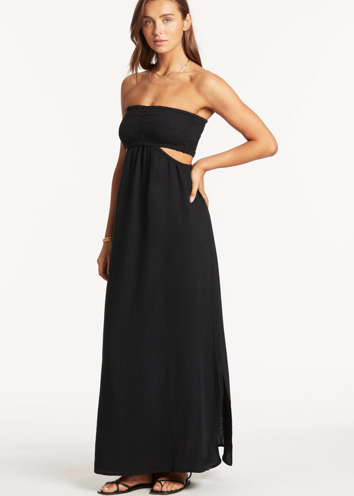 Sea Level Scallop Sunset Bandeau Dress