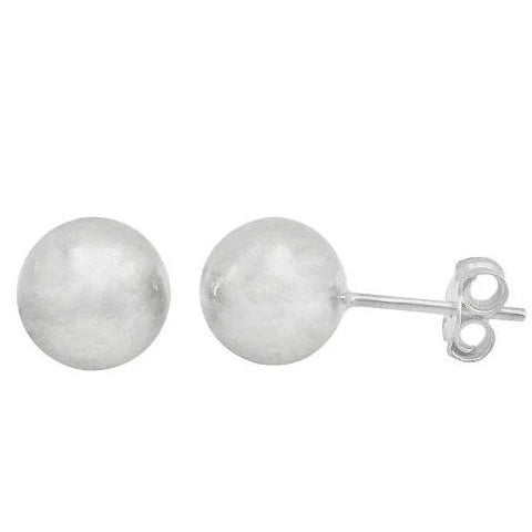 Olaeda Sterling Silver Ball Stud Earrings - 10mm