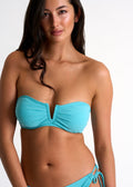 Shan Classique Halter Bandeau Bikini Top - Caraibes