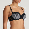 Black and white Marie Jo bra with lace on straps and cup