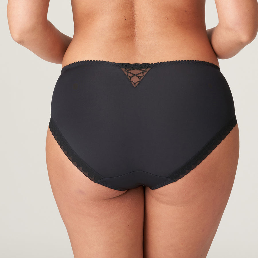 Back of Black Prima Donna Livonia full panties with lace