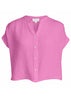 Felicite Short Sleeve Button Up Top
