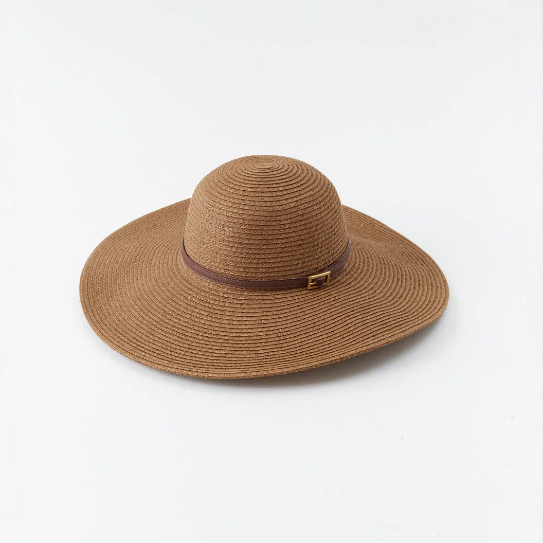 Melissa Odabash Tan Wide-Brim Sun Hat Cara Tan Hat | Official Site main image 3