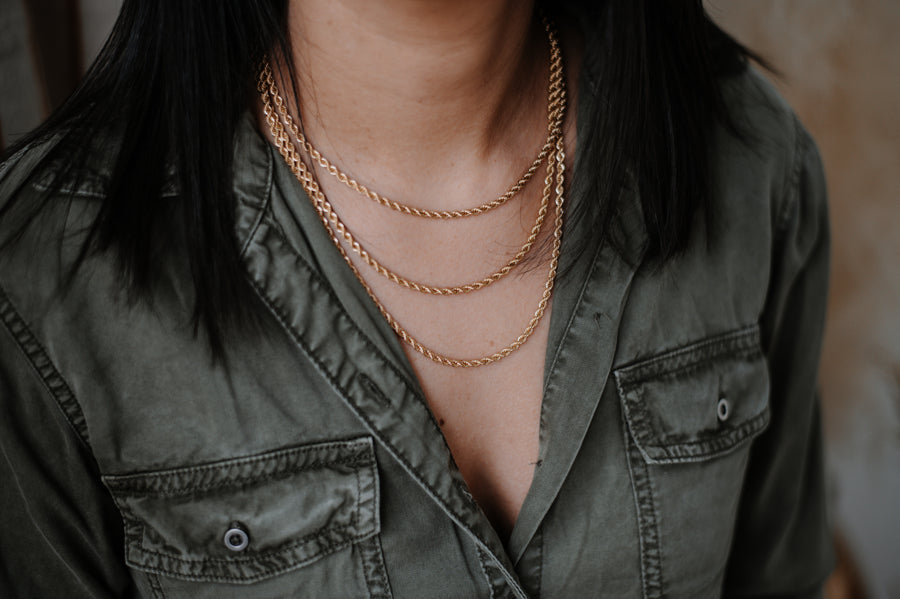 Olaeda French Rope Chain Necklace - 18"