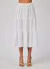 Bella Dahl Linen Frayed Tiered Skirt