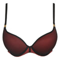 Reddish-brown Marie Jo push-up bra with black straps