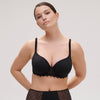 Front of Simone Perele Escale Spacer Plunge Bra in Black