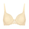Front of Simone Perele Escale Spacer Plunge Bra in Vanilla