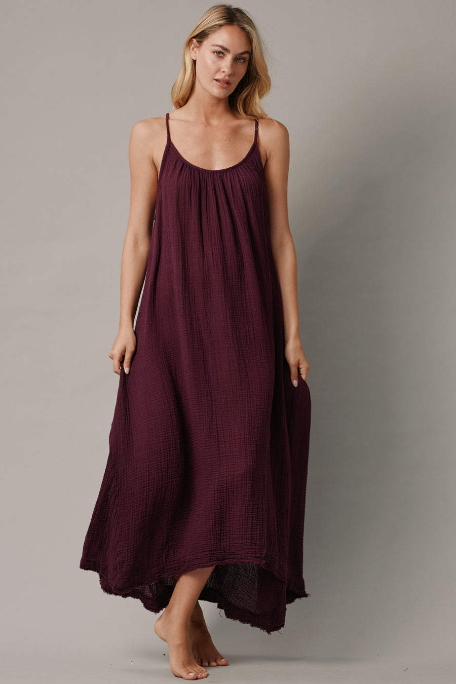 9Seed Tulum Lightweight Gauze Maxi Dress