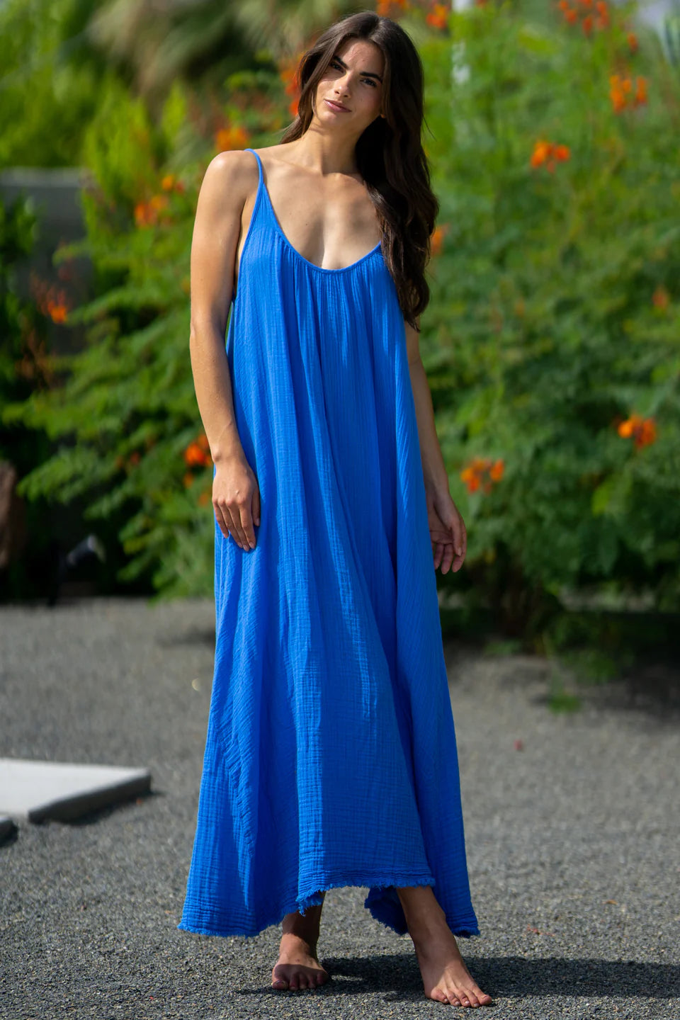 9Seed Tulum Lightweight Gauze Maxi Dress