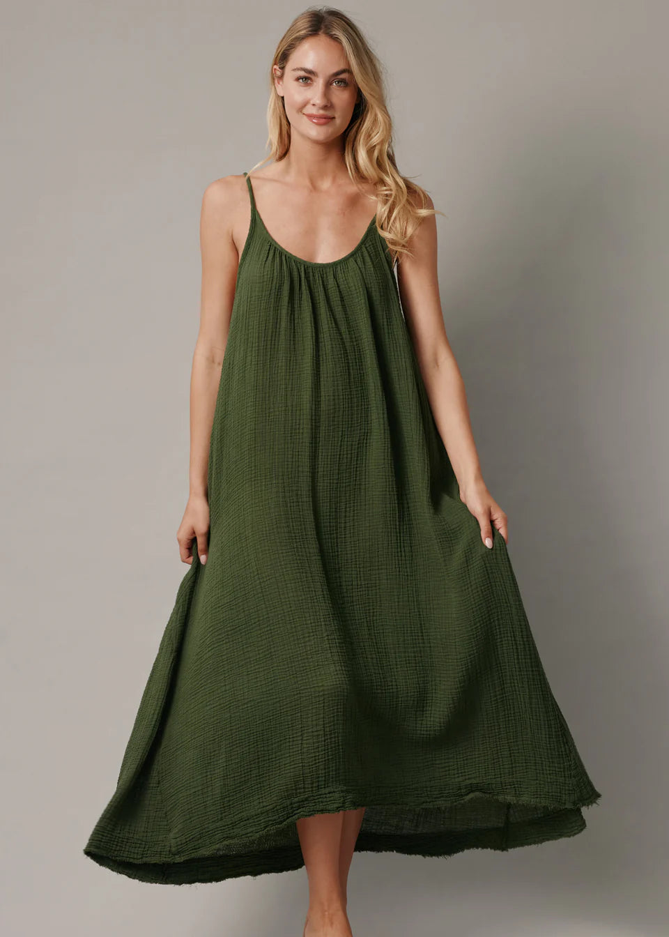 9Seed Tulum Lightweight Gauze Maxi Dress