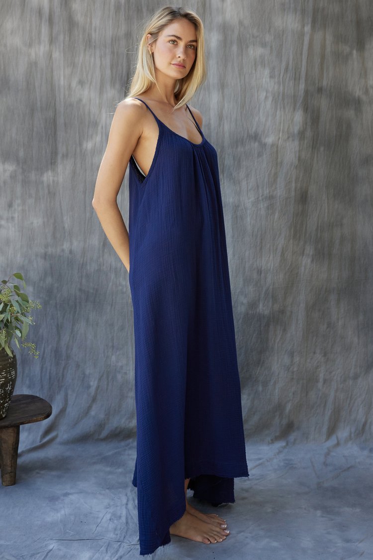 9Seed Tulum Lightweight Gauze Maxi Dress